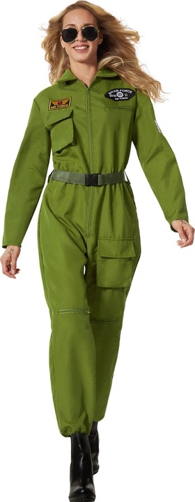Actual product image tectake Women's costume Jet Fighter Pilot (L)