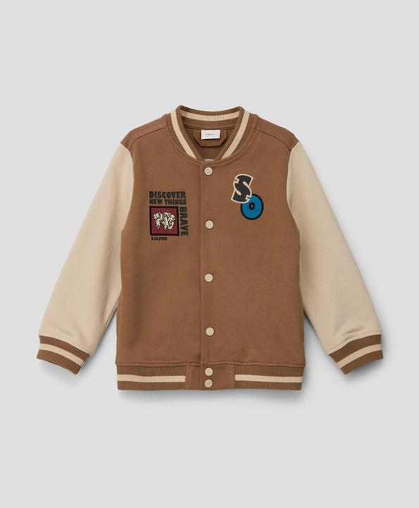 Produktbild s.Oliver Sweatshirt Jacke Sweatshirtjacke im College-Style (128, 134)