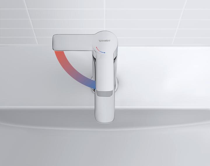 Immagine prodotto Duravit Miscelatore monocomando per lavabo D-Code M FreshStart e Minusflow, con scarico a ribalta