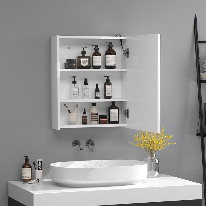 Actual product image Homcom LED mirror cabinet (60 x 50 x 15 cm)