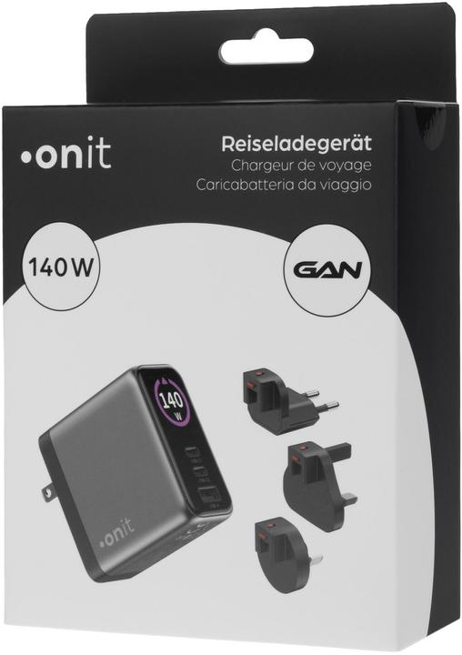 Produktbild Onit USB-Wandladegerät Travel 2C1A 140 W GaN, Ladeport (140 W, 3 Ports)