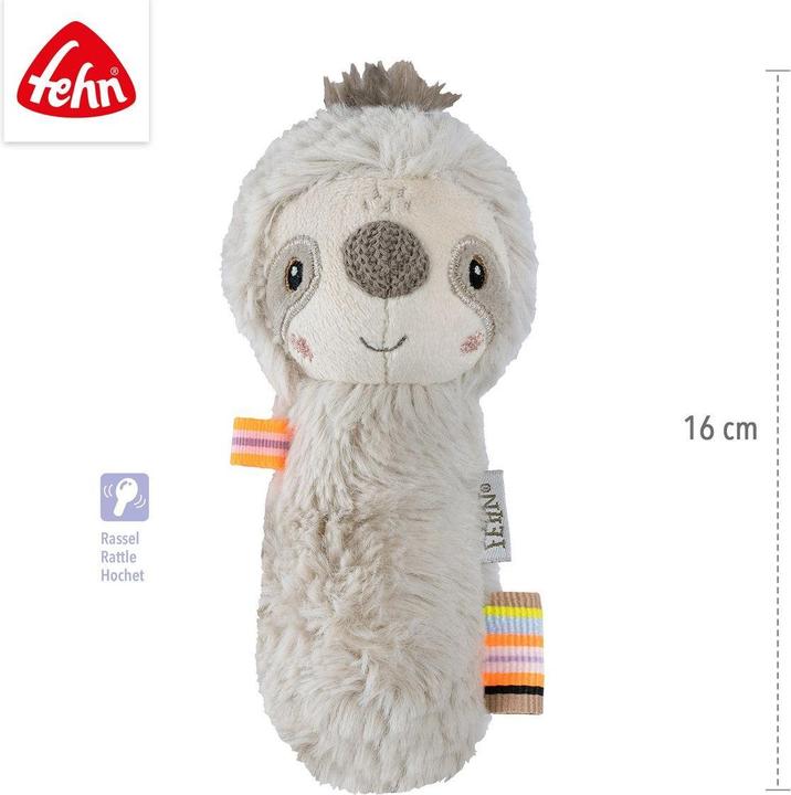 Actual product image Fehn Stabgreifling Faultier, Material: Polyester, Plüsch, Alter