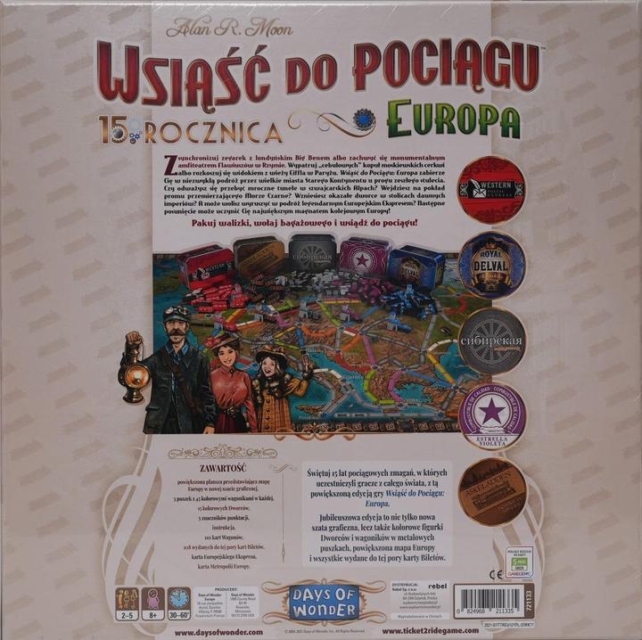 Produktbild Rebel Gra Wsiąść do Pociągu: Europa 15 rocznica (Deutsch)