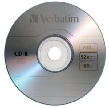 Actual product image Verbatim CD-R, 700MB/80min, 52x, spindle (50 x)