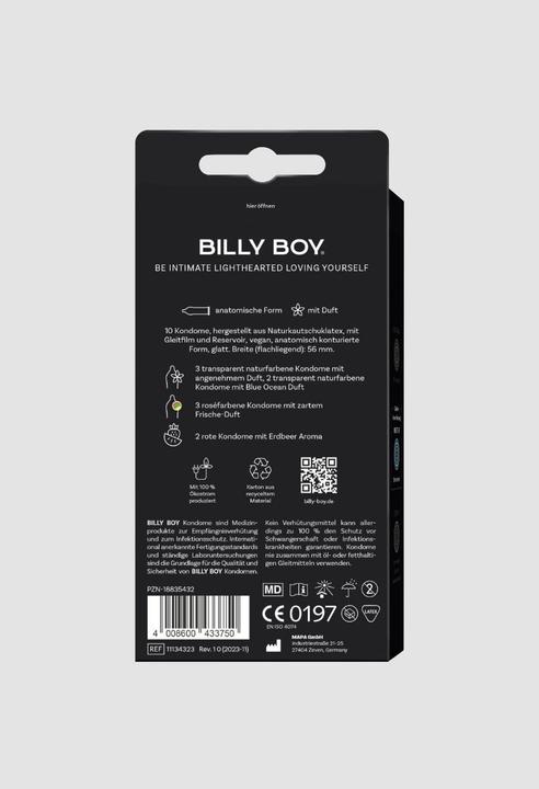 Immagine prodotto Billyboy Billy Boy "Sensual Variety" 10 preservativi misti in un assortimento di preservativi sensuali (10 pz.)