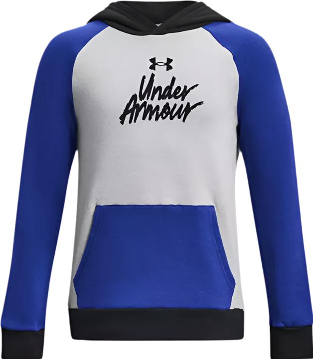 Produktbild Under Armour Rival Fleece Script Colorblock Hoodie Royal/Black Junior (152)
