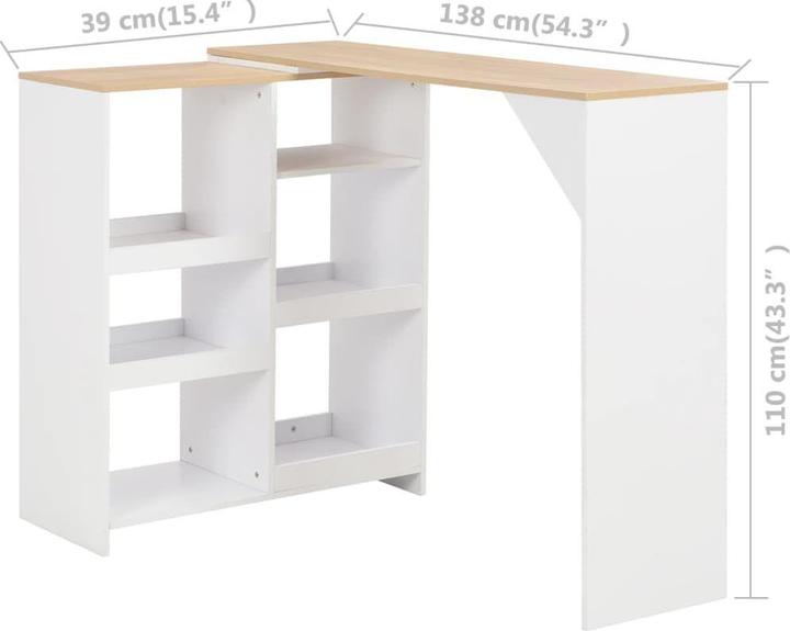 Image du produit vidaXL Bartisch (138 x 39 x 110 cm)