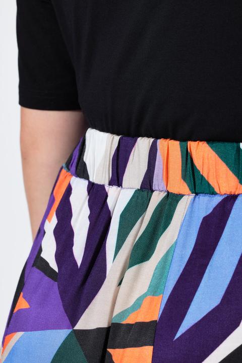 Produktbild Ulla Popken Maxirock, Blüten, A-Linie, Elastikbund (60)
