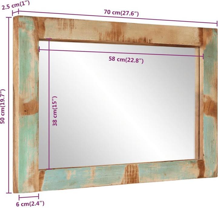 Produktbild vidaXL Spiegel (50 x 70 cm)