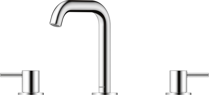 Immagine prodotto Duravit Circle Miscelatore per lavabo a 3 fori, sporgenza 140 mm, con scarico a scomparsa, cromo, CE