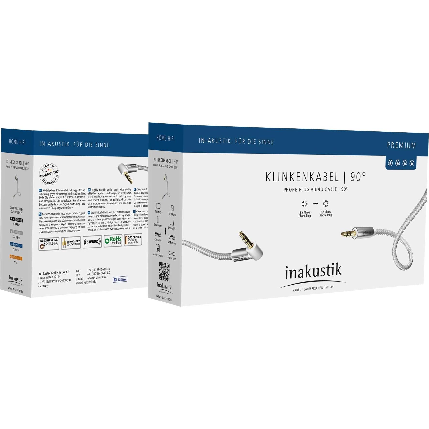 Thumbnail - Inakustik Premium MP3 (0.75 m, 3.5mm Klinke (AUX)), Audio Kabel