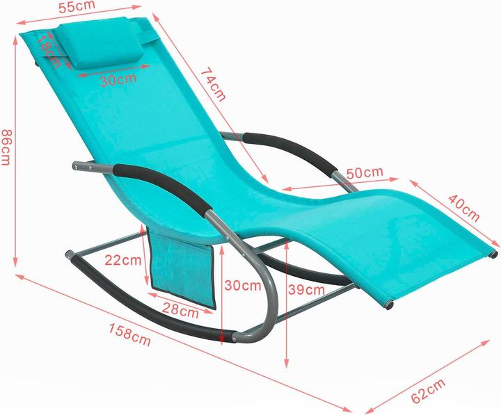 Produktbild SoBuy Gartenliege (150 cm)