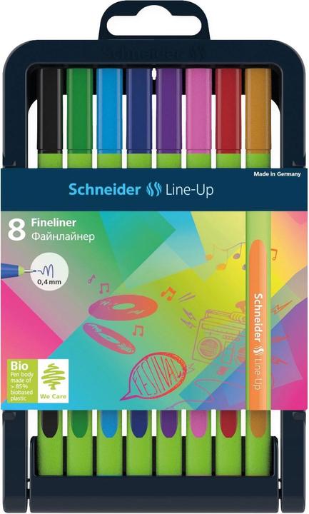 Actual product image Schneider Fineliner Line-Up - case of 8 pcs. (Multicoloured, 8x)