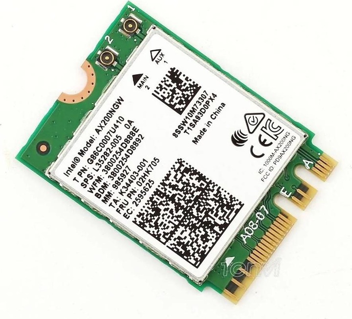 Actual product image Intel AX200 (M.2 A Key)