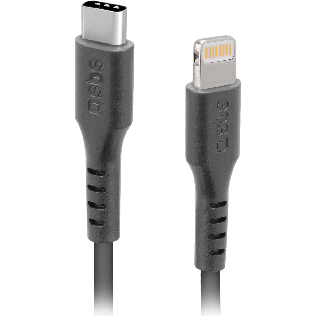 SBS Daten- und Ladekabel Lightning - Typ C (1 m, USB 3.2 Gen 2), USB Kabel