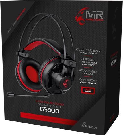 Produktbild MediaRange kabelgeb.Gaming-Headset mit 5.1 Surround-Sound (Kabelgebunden)