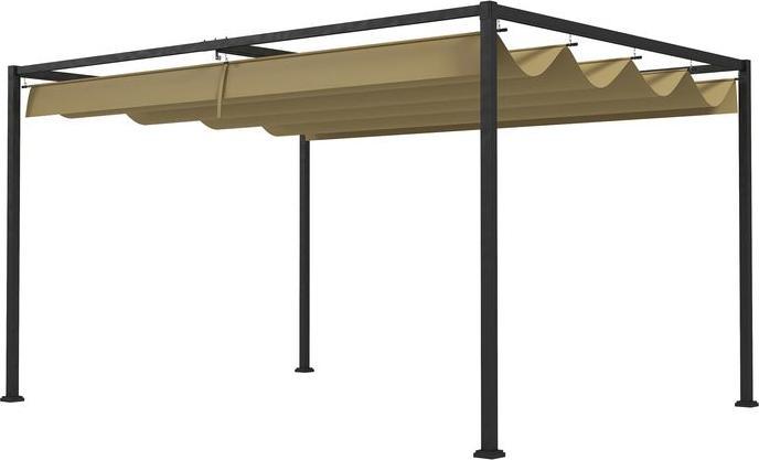 Image du produit Swisshandel24 Pergola 3x2m, mit verstellbares Dach, Freistehend, Sonnenschutz, Khaki (298 cm, 213 cm)