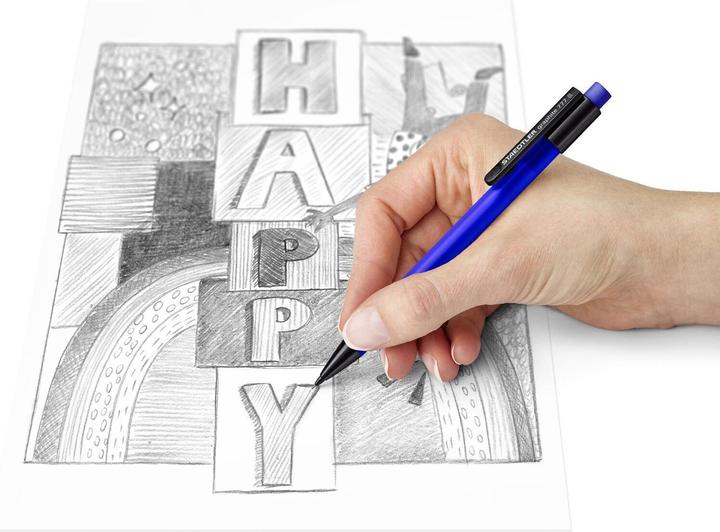 Image du produit Staedtler graphite 777 Porte-mines Blister de 1 pièce, 0,5 mm, assorti et 1 boîte de mines (0.50 mm, HB, 1x)