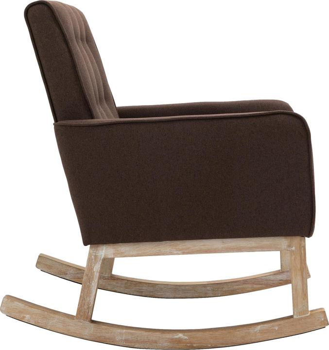 Image du produit CLP Fauteuil à bascule Brevik Tissu marron