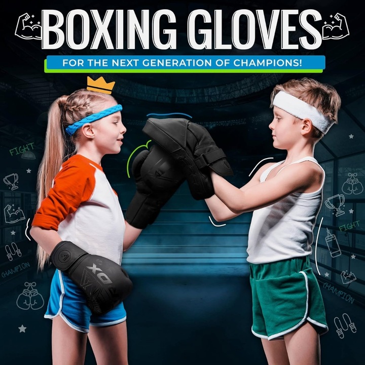 Actual product image Rdx Boxing Gloves F6 Matte Red (6 OZ, 10)