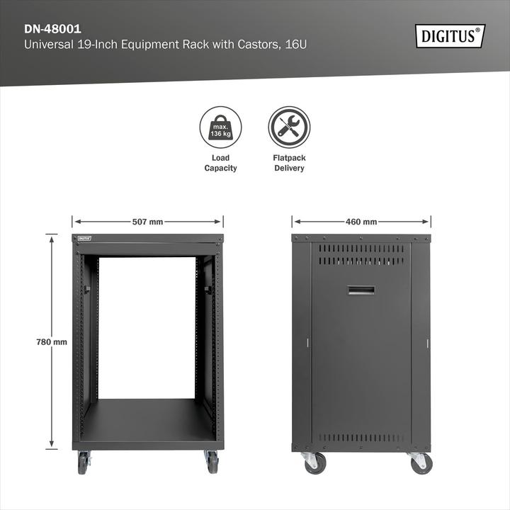Actual product image Digitus DN-48001 (16 RU, 19 inch rack)