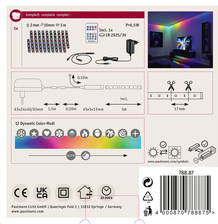 Immagine prodotto Paulmann EntertainLED (RGBW, 300 cm, Interno)