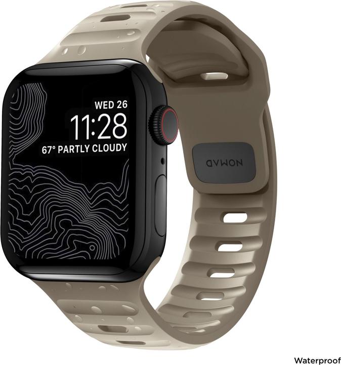 Actual product image Nomad Sport Strap V2 45mm/44mm/42mm Dune (42 mm, 44 mm, 45 mm, Plastic, Apple Watch)