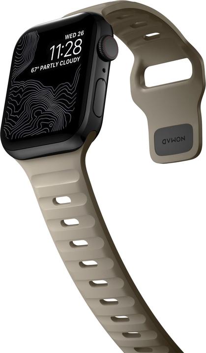 Actual product image Nomad Sport Strap V2 45mm/44mm/42mm Dune (42 mm, 44 mm, 45 mm, Plastic, Apple Watch)