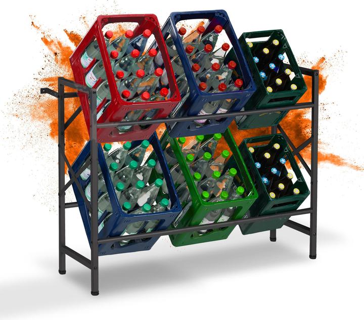 Actual product image Relaxdays Bottle holder rack (104 x 32 x 80 cm)