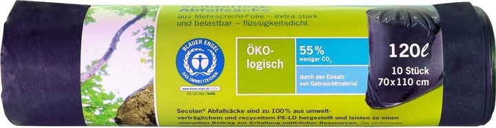Productafbeelding Secolan 1x10 zware afvalzakken 120 l (1 x, 120 l)