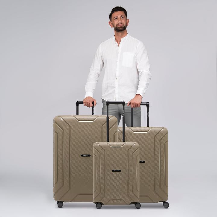 Immagine prodotto Redolz Set di valigie Essentials 15 a 4 ruote 3 pezzi con chiusura a tre punti (210 l, XL (da 115l))