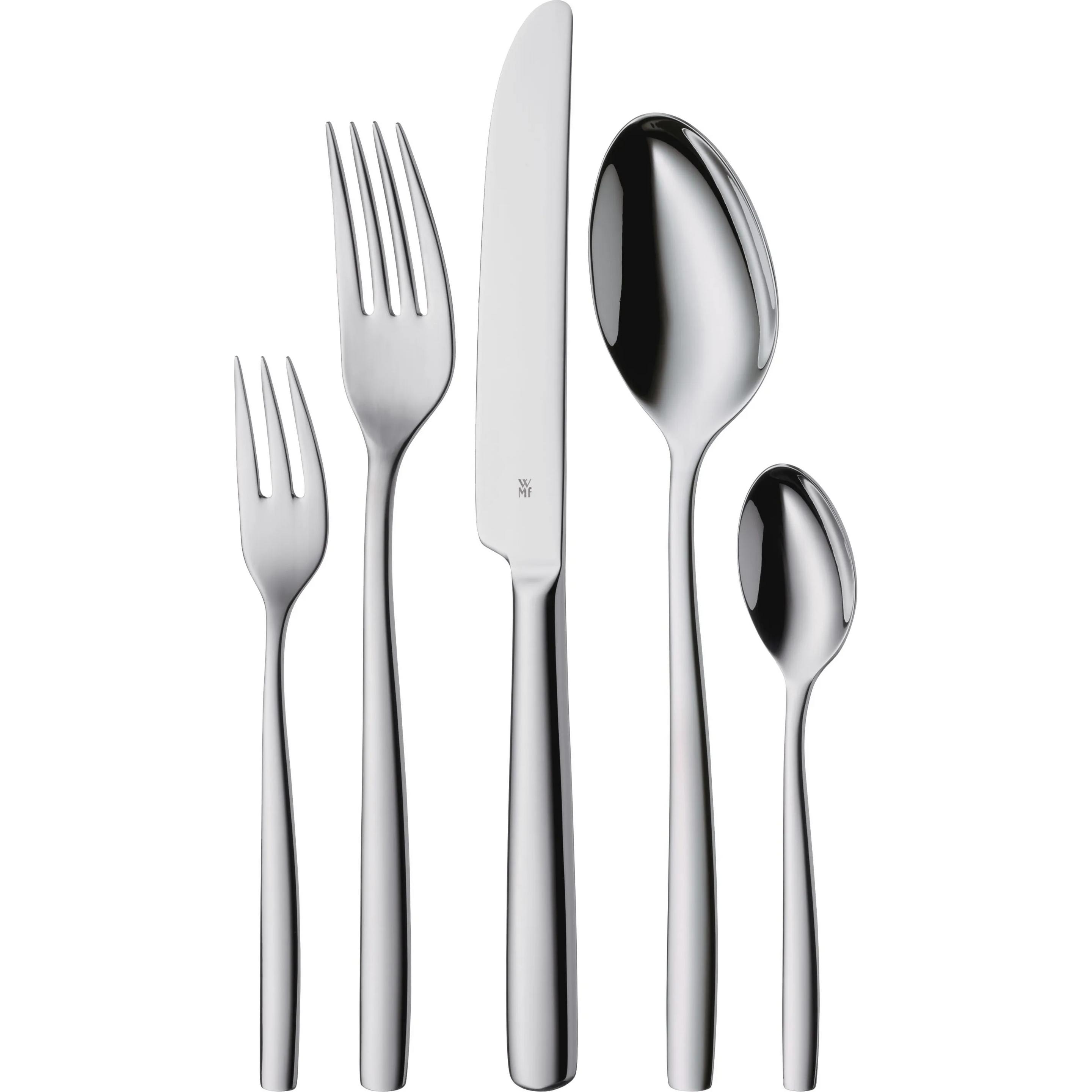 WMF Besteck Besteckset 6 Personen Palma 30tlg Monobloc-Messer Edelstahl poliert, Besteck, Silber