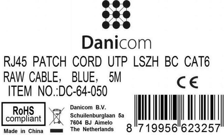 Produktbild Dsit CAT6 Netzwerkkabel 100% Kupfer (CAT6, 5 m)