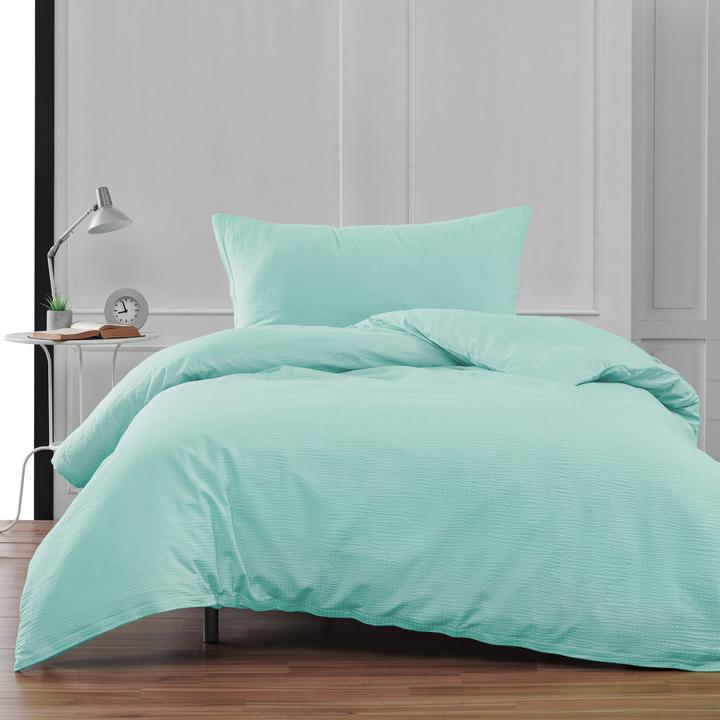 Produktbild Flair Seersucker Uni (Bettwäsche Set, 65 x 65 cm, 200 x 210 cm)