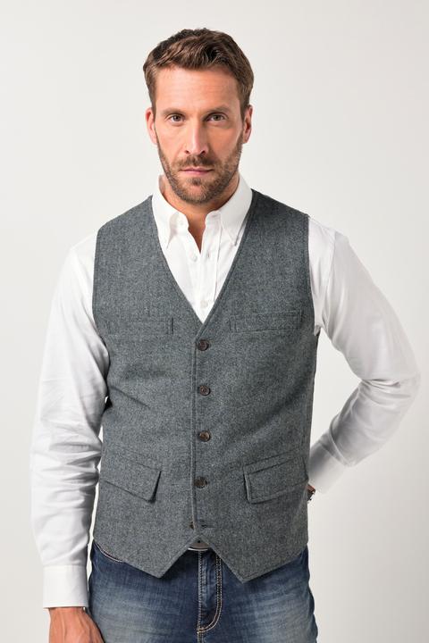 Immagine prodotto JP1880 Gilet in tweed con FLEXNAMIC® e retro in maglia, fino alla tg. 7XL (L)