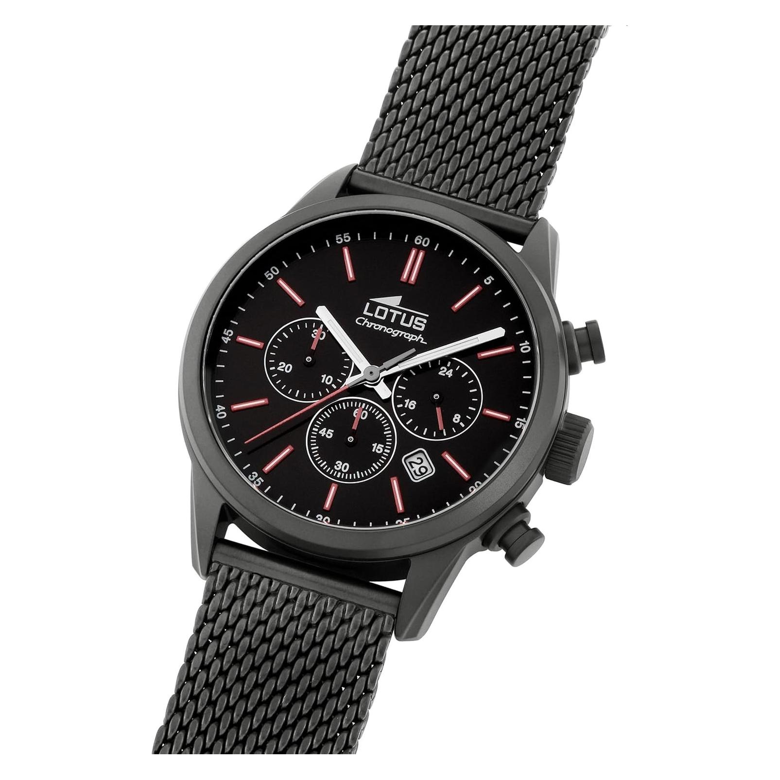 Lotus, Armbanduhr, 18700/1, Schwarz, (Chronograph, 41.50 mm)
