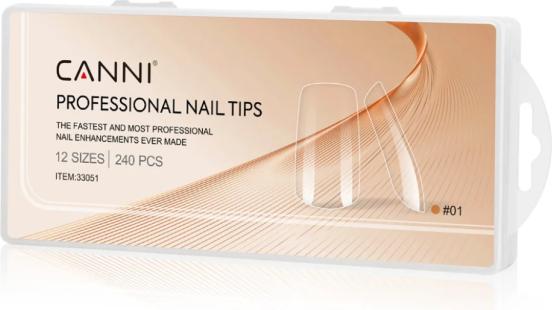 Produktbild Canni Nail Tip Square (Nagelkleber, Transparent)