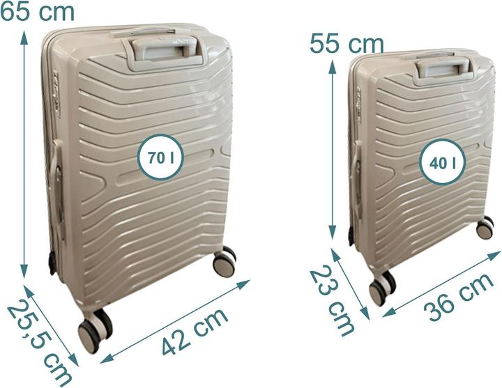 Produktbild Relaxdays 2-tlg. Kofferset (70 l)