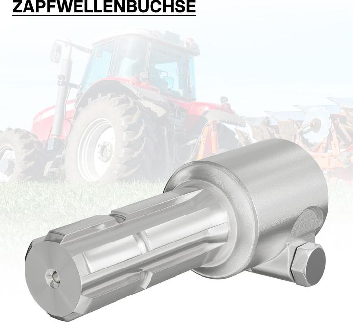 Actual product image Wiltec Adaptor Sleeve for PTO Shaft 175 mm w/ 1 3/4" 20N Spline Housing and 1 3/8" 6T Output Shaf (Tractor accessories)