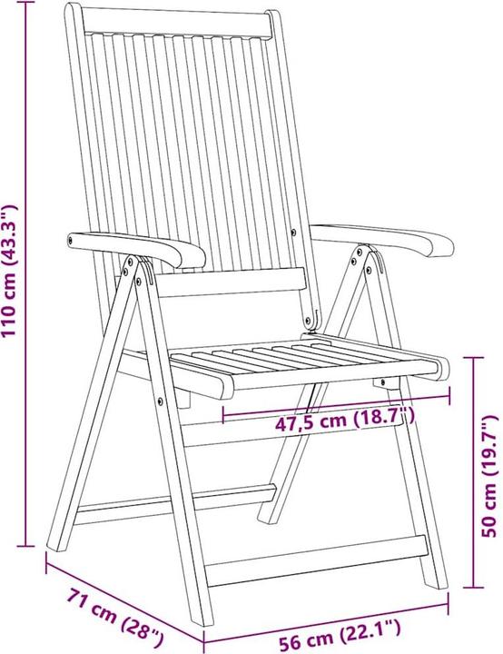 Produktbild vidaXL Gartenstuhl