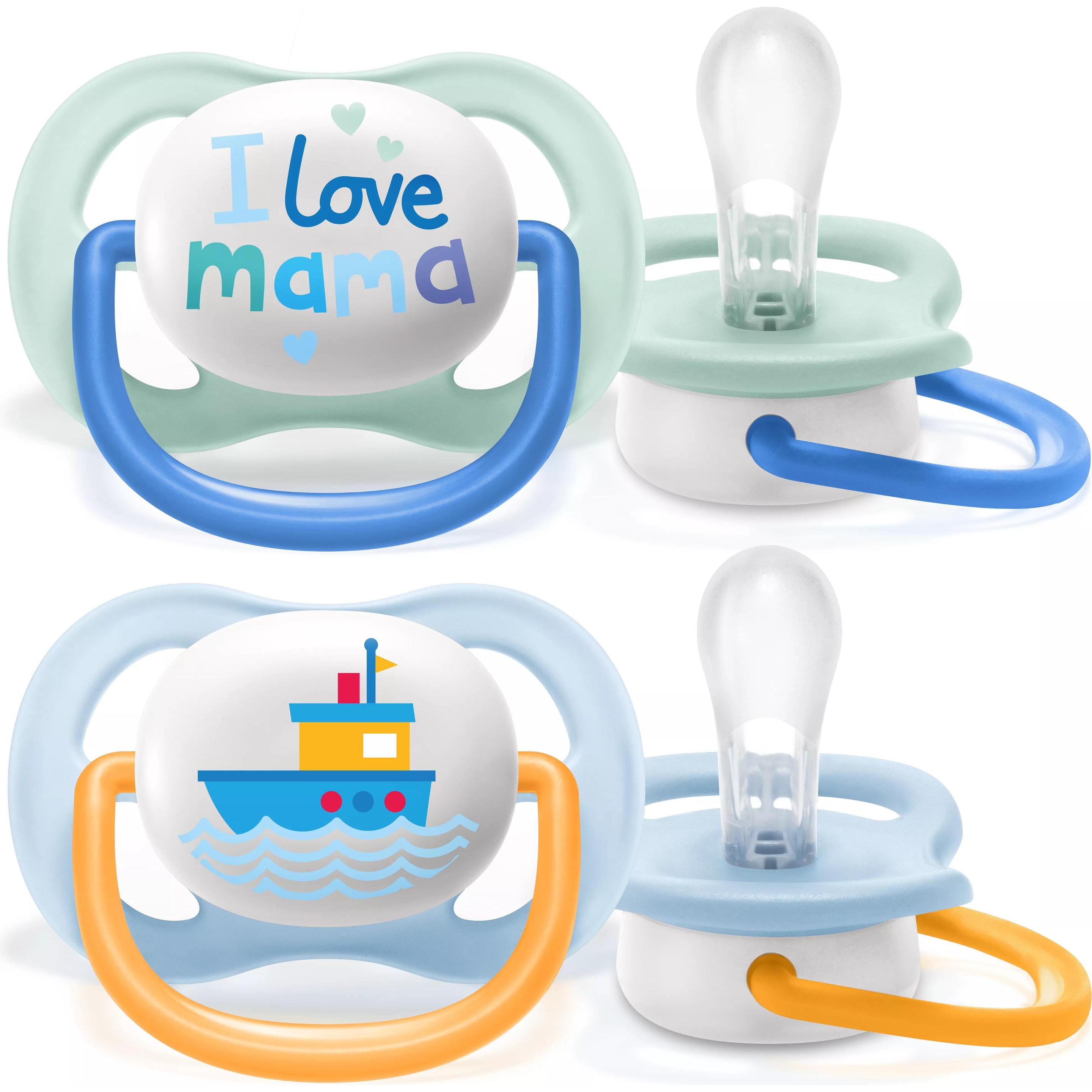 Philips Avent Multicolore Ciuccio, Ulltra Air (2X, 0 - 6 Mesi)