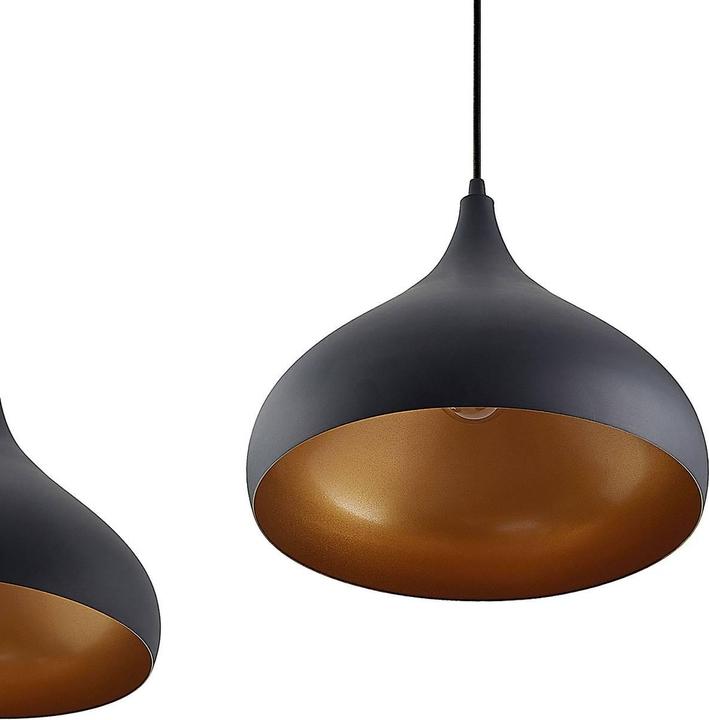 Produktbild Lindby Elamira Pendelleuchte Black/Gold (E27)
