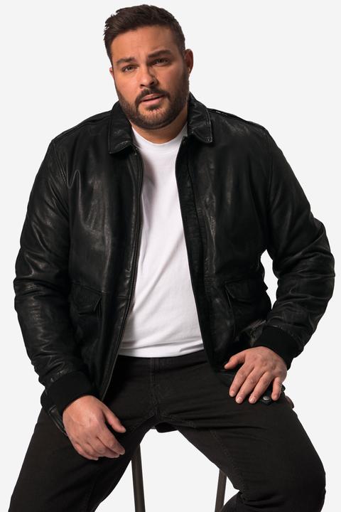 Actual product image Men+ Lederjacke, Leder, Rücken-Patch (7XL)