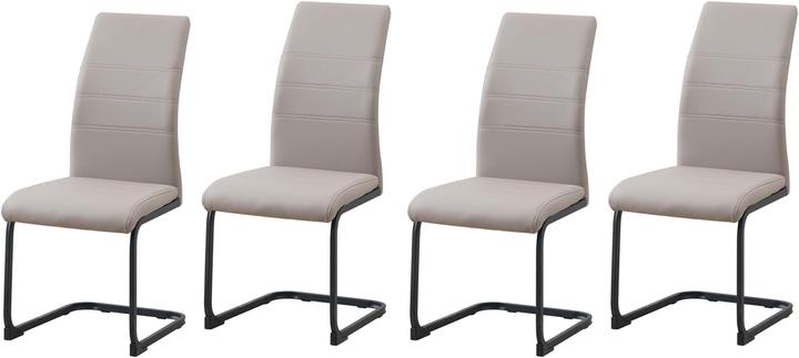 Actual product image HTI-Line Schwingstuhl 4er Set PU cappuccino