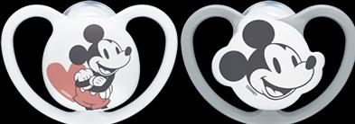 Actual product image NUK Disney Minnie Mouse Space silicone pacifier, 0-6 months, 2 pieces, gray & white (2 x, up to 6 M.)