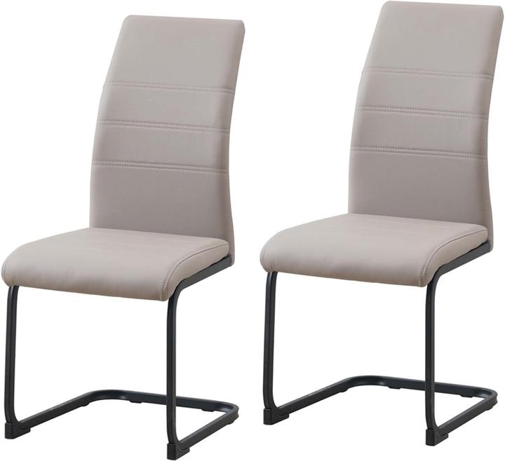 Actual product image HTI-Line Swing Chair Set of 2 PU cappuccino