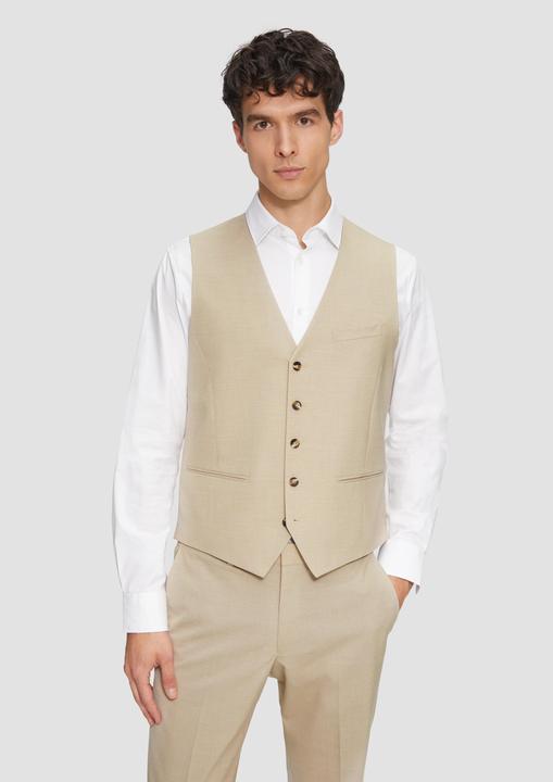 Actual product image S.Oliver Indoor-Weste s.O Pure: Anzug-Weste mit feiner Webstruktur (50)