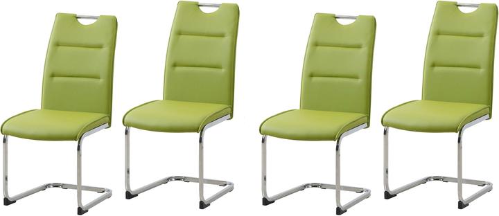 Produktbild HTI-Line Schwingstuhl 4er Set PU grün