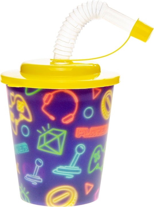 LG-Imports Mok met deksel en rietje Gamer, 12 stuks. (12 x)