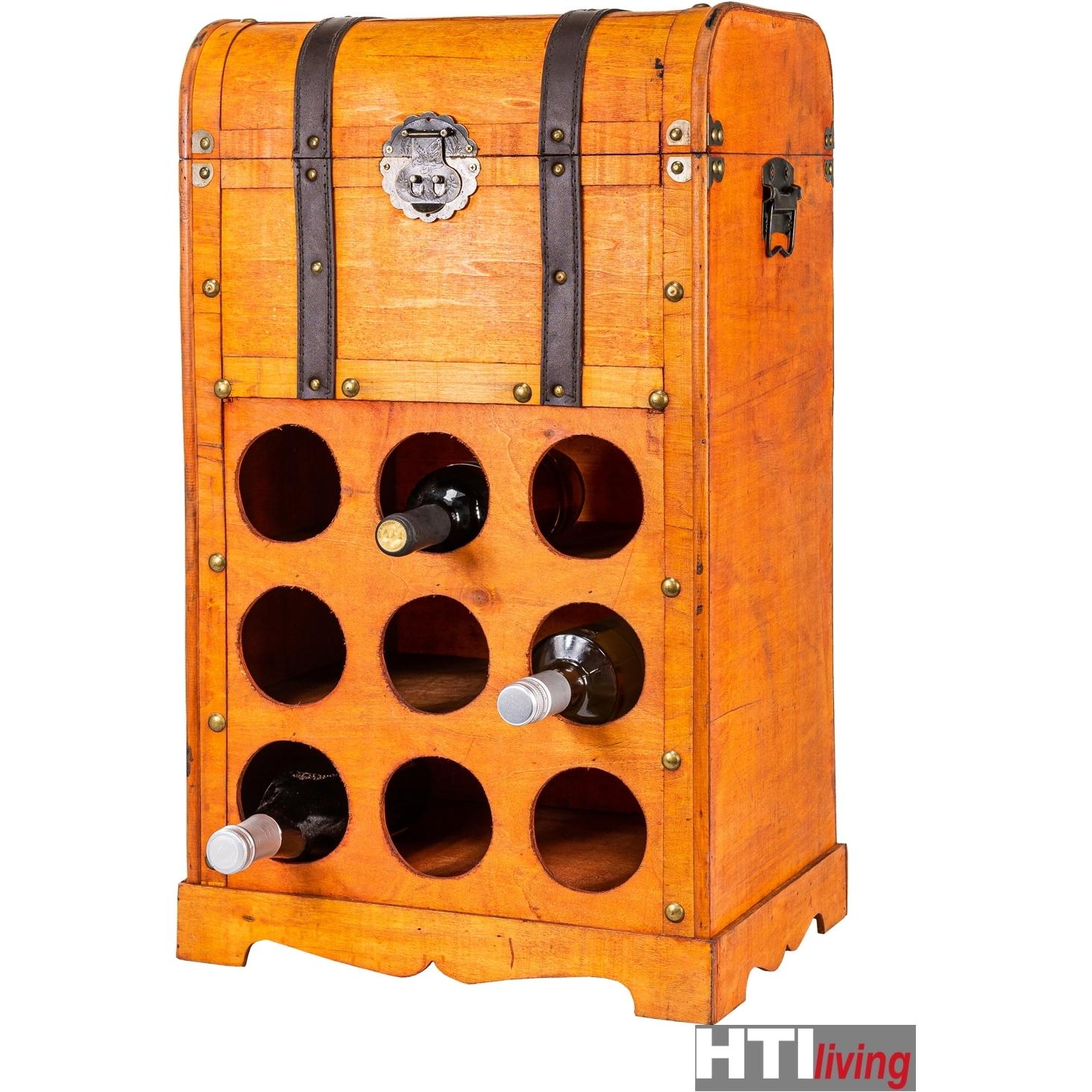 Thumbnail - HTI-Living, Weinregal, Weinregal Truhe für 9 Flaschen